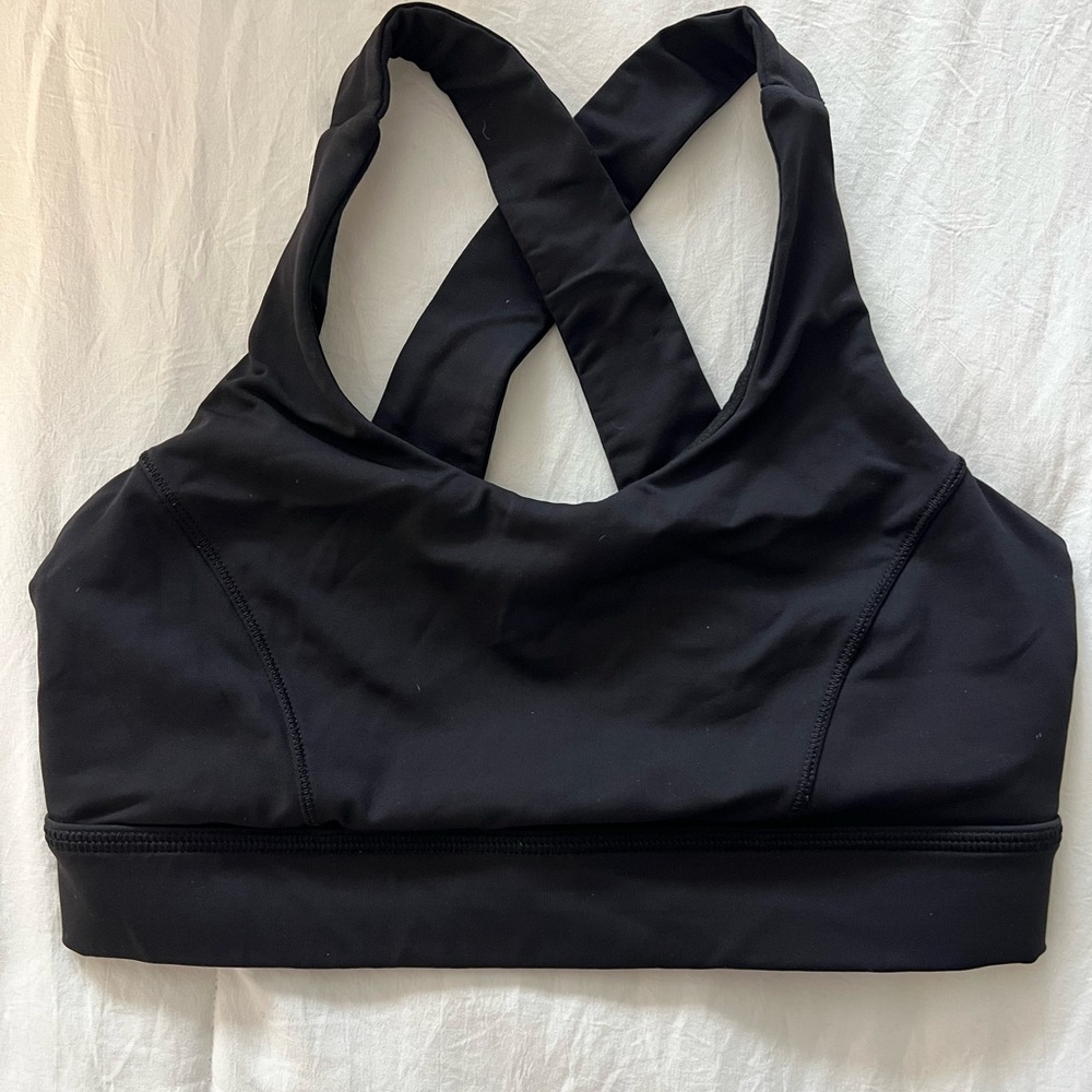 lululemon athletica Black Cross-Back Sports Bra